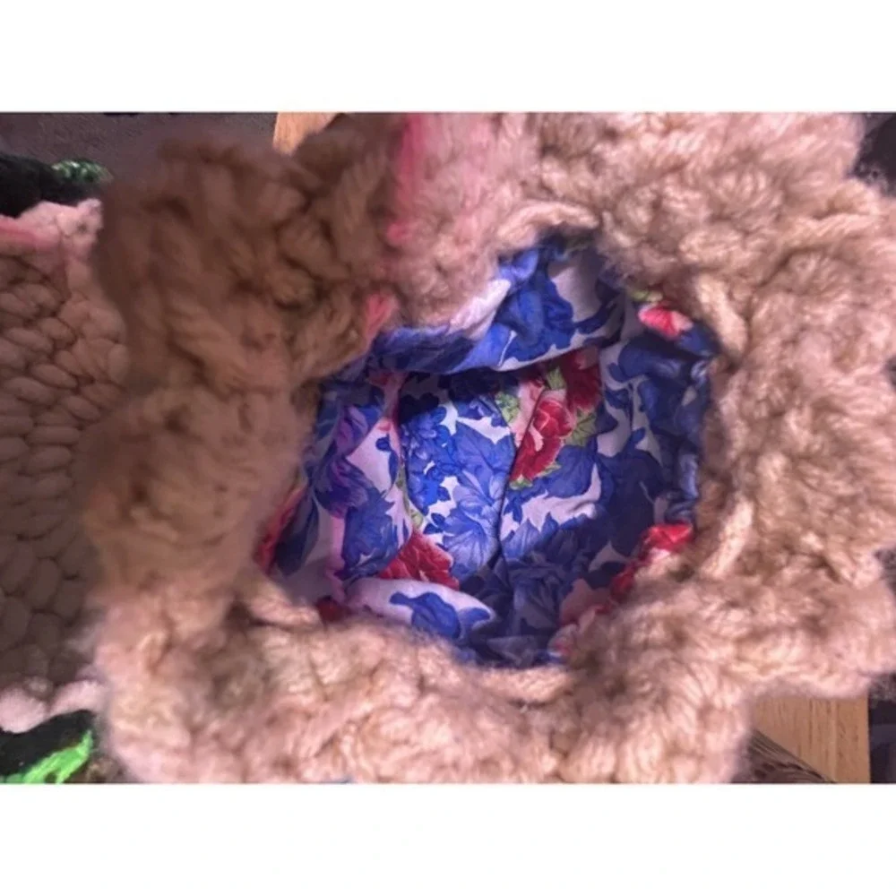 Handmade 1 Of A‎ Kind Rare Crochet Fairy House Purse Knitted Festival Beautiful